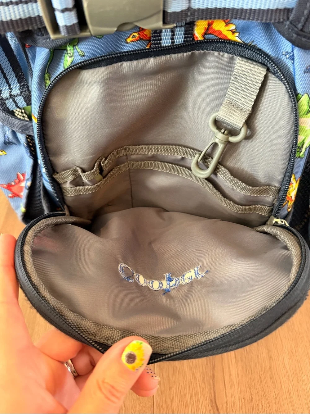 Pottery barn kids Blue multi Dino small Mackenzie Kids backpack